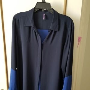 NYDJ two tone BLOUSE..new